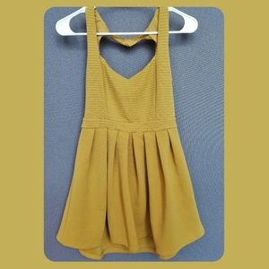 POOF COUTURE Yellow Heart Cut-Out Mini Dress